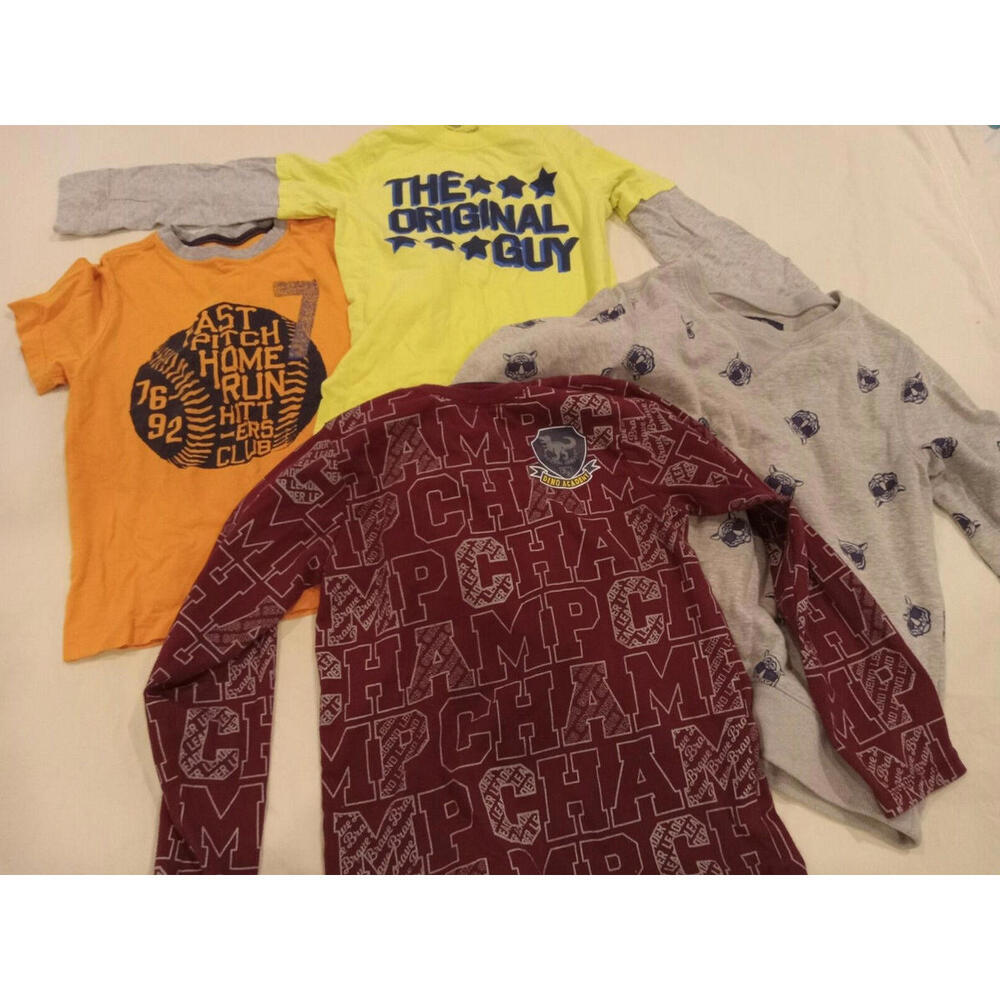 Lot of 4 Boy's Size 10 T-Shirt Sweatshirt Long Sleeve Gymboree OshKosh Carter's